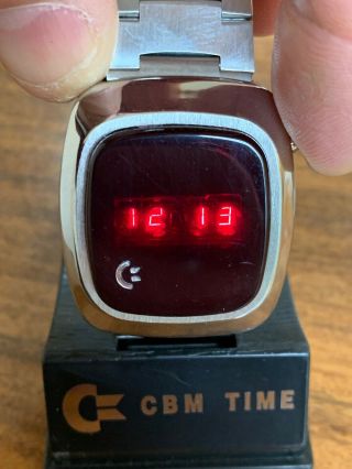 Vintage Commodore Led Cbm Mens Watch 1970s Old Stock
