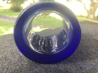 VINTAGE BROMO SELTZER COBALT BLUE 12 OZ GLASS TUMBLER - 3