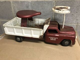 Vintage Structo Ride - Er Dump Truck Ride On Toy Pressed Steel 20” Dumper