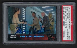 Daisy Ridley Signed Card Psa Authenticated Star Wars Rey & Finn