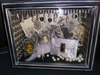 Exquisite Handmade Paris Themed 1920 Decorative Shadow Box - One Of A Kind