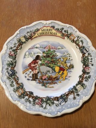 Royal Doulton Vintage Winnie the Pooh “Merry Christmas” Plate,  Saucer & Cup Set 2