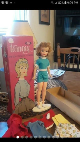 Vintage Ideal Tammy Doll With Pedestal,  Outfit And Box