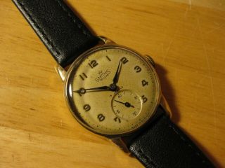 SMITHS DELUXE 1960 ' S 9CT SOLID GOLD MECHANICAL VINTAGE MENS WATCH 2