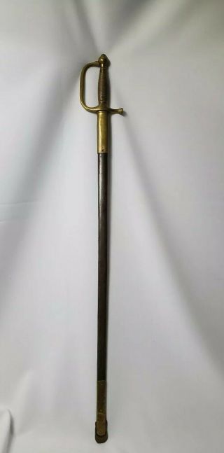 Civil War US Model 1840 NCO Musician Sword 1863 FSS C.  Roby,  Scabbard 2