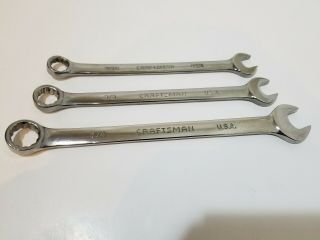 Craftsman Professional Usa Combination Wrench Set Sae Full Polish