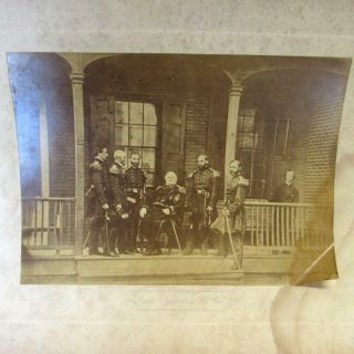 1861 Civil War General Winfield Scott Large Format Mathew Brady Albumen Photo