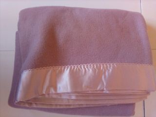 Chatham Vintage Purrey Wool Blend Blanket Double Side Lavender Green 75 By 88 In