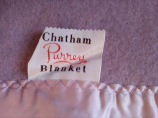 Chatham Vintage Purrey Wool Blend Blanket Double Side Lavender Green 75 by 88 in 2