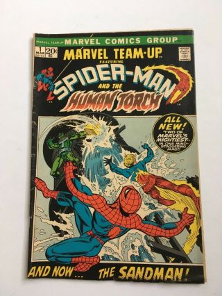 Marvel Team - Up 1 (1972 Marvel) Featuring Spider - Man And The Human Torch Fn