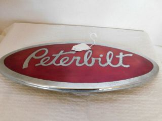 Large 12 " X 5.  25 " Vintage Peterbilt Truck Emblem