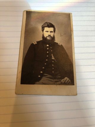 Civil War Era Cdv Of A Bearded Man