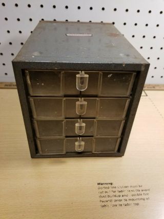 Vintage Craftsman 4 Drawer Metal Tool Box Parts Organizer Bin