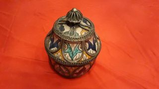 Antique Jar Pot Lidded 19 Th Century