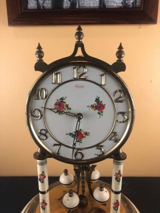 Vintage Kundo Anniversary Clock Germany Hand Painted 2