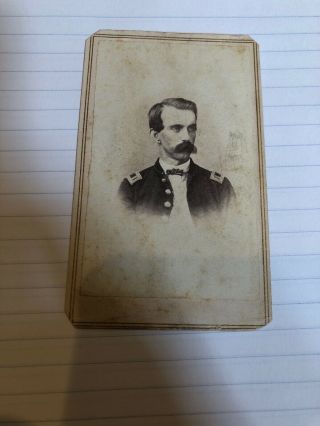 Civil War Era Cdv Of A Mustached Soldier