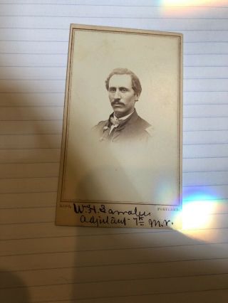 Civil War Era Cdv Of A Soldier From The Seventh Maine Division