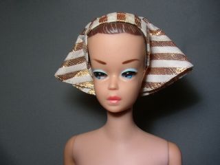 Vintage 1963 Fashion Queen Barbie Doll W/ 3 Wigs & Wigstand