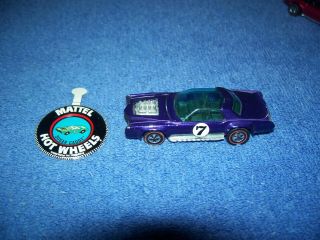 Vintage 1969 Sugar Caddy 7 Purple Mattel Hot Wheels Redline Car & Metal Button