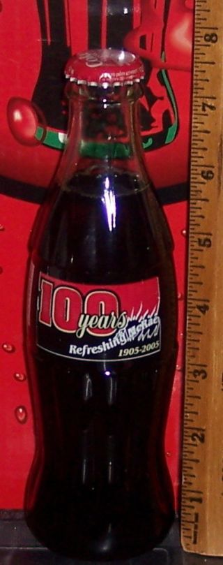 2005 Mcrae Coca Cola Bottling Co 100th Anniversary 8oz Glass Coca Cola Bottle