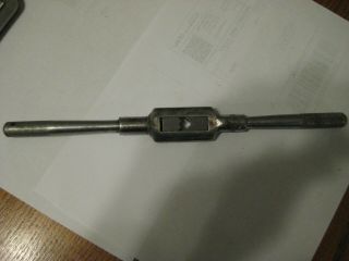Vintage Greenfield Gtd No.  5 Straight Handle Tap Wrench,  Adjustable 11¼ - 11½ "