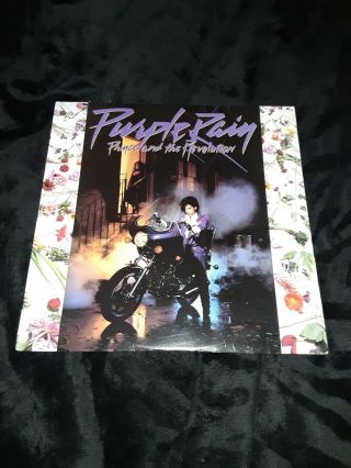 Prince " Purple Rain " With Poster 1984 Lp Record Vinyl