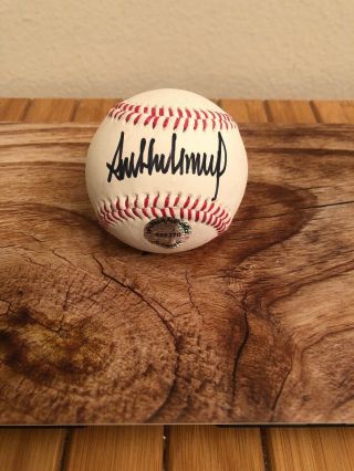 President Donald Trump Signed Baseball Autographed