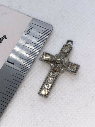 Vintage Religious Cross Pendant With Lords Prayer - 74jewelry