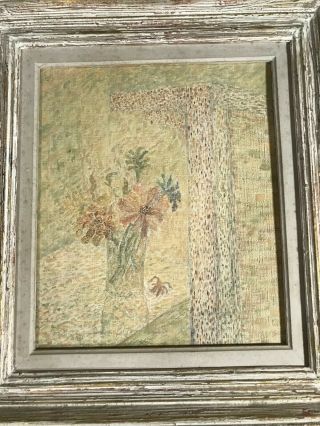 Vintage " Abstract Still Life Scene " Oil Painting - Signed And Framed