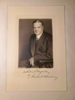 Herbert Hoover Autographed Photo Signed.