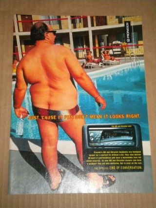 1998 Pioneer Electronics Ad Just Cause It Fits Don 