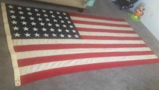 Vintage U.  S.  American 48 Star Flag 5 X 9 1/2 Valley Forge Co