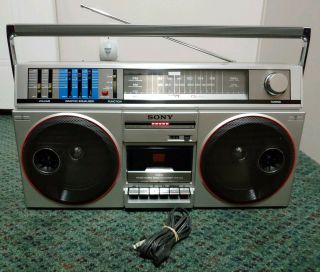 Vintage Sony Cfs - 500 Boombox Ghetto Blaster (belts - Installed And)
