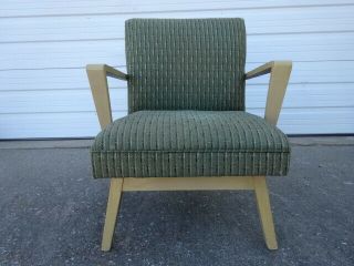 Vintage Retro Mid - Century Modern Eames Era 1950s Fabric Rocking Swing Arm Chair