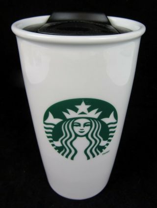 2014 Starbucks Ceramic Travel Tumbler Coffee Mug With Lid 12 Oz To Go Cup