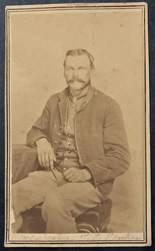 Cdv Of T.  J.  Rankin,  3rd Illinois Cavalry