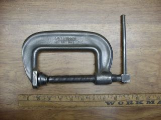Vintage Armstrong No.  78 - 404 " C " Clamp,  4 " Capacity,  Xlint Operation &