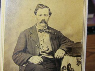 Civil War Soldier Cdv Photograph From A Michigan Photo Album