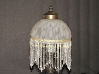 Vintage Victorian Style Beaded Fringe Table Lamp 2