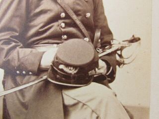 44th Massachusetts Infantry Major Charles William James Dabney Jr.  & sword cdv 2