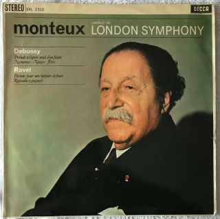 Decca Sxl 2312 Monteux Debussy Prélude Ravel Pavane