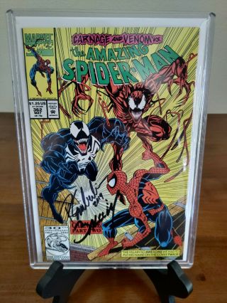 The Spider - Man 2nd Carnage 362 9.  8 Nm,  Signed By Bagley And Emberlin