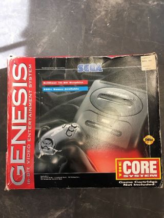 Vintage Sega Genesis Video Game Console Complete With Box