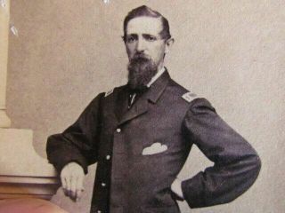 Civil War Officer In Springfield Massachusetts Cdv Photograph