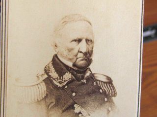 Civil War General Winfield Scott Cdv Photograph