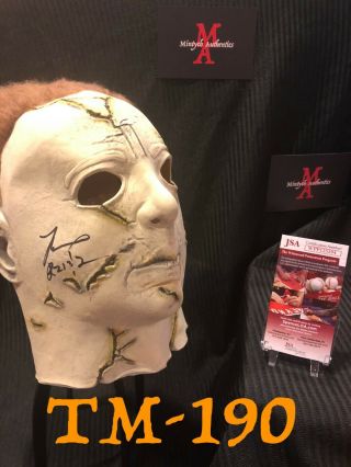 Tyler Mane Auto Signed Mask Halloween Michael Myers Jsa Rob Zombie Horror