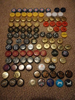 100,  Assorted Beer Bottle Tops - For Craft Use