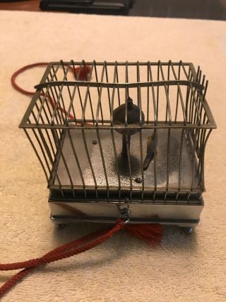 Vintage Chrome Bird Cage Clock (as - Is)