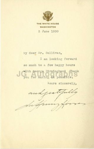 Lou Henry Hoover - U.  S.  First Lady,  Herbert Hoover - Signed Letter (tls),  1930