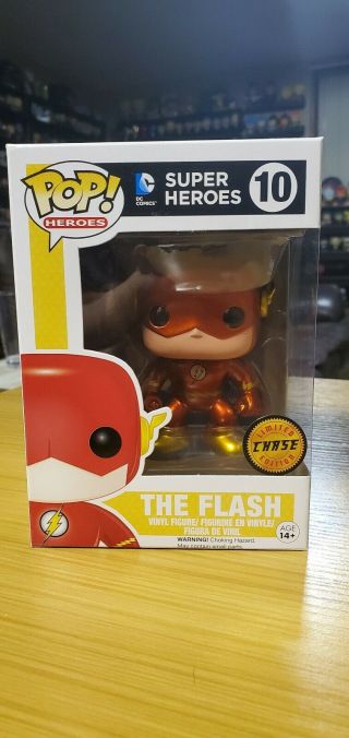 Funko Pop Dc Heroes The Flash Metallic 10 Le Chase & Near (see Photos)